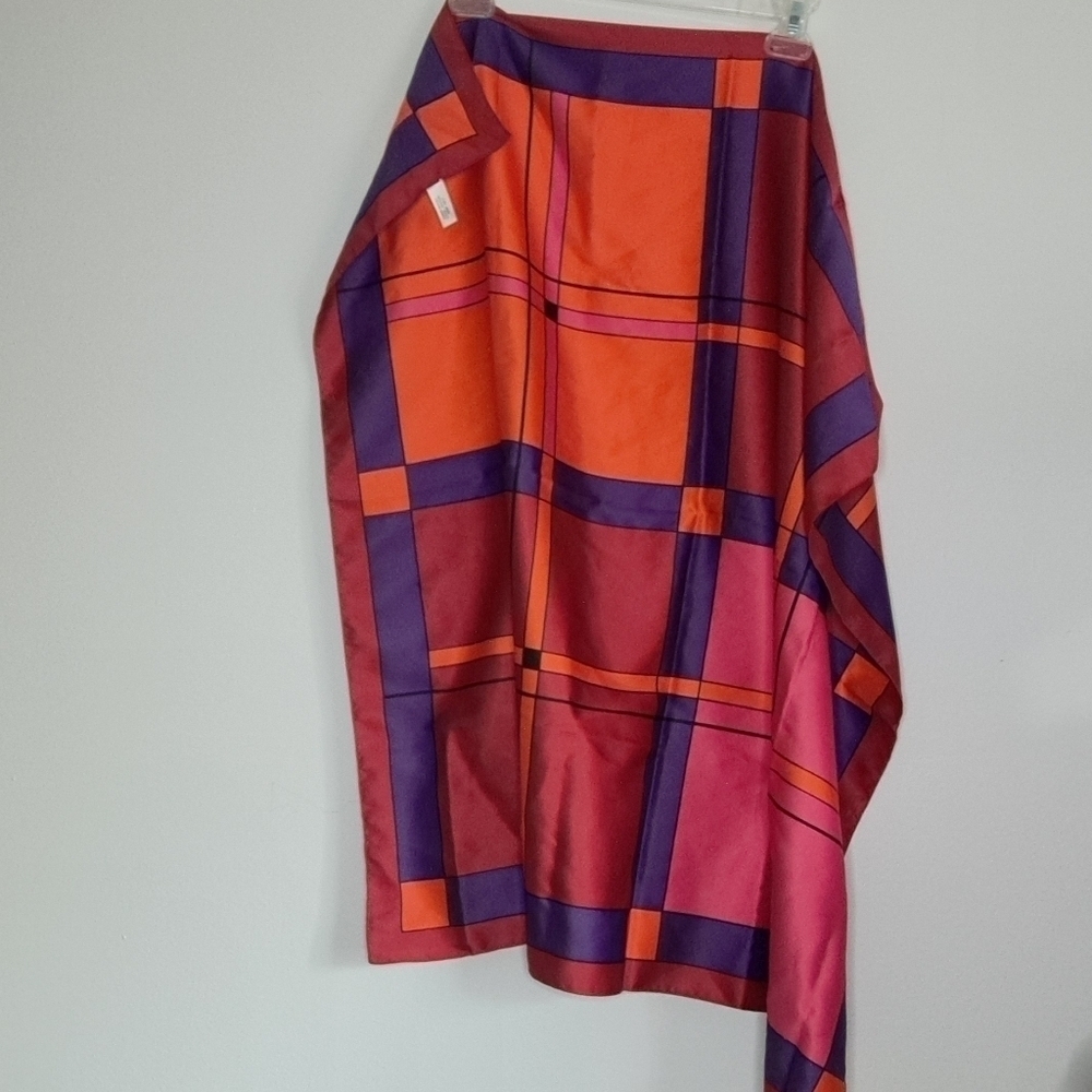 Colorful Window Pane Look Color Block Scarf - Picture 2 of 14